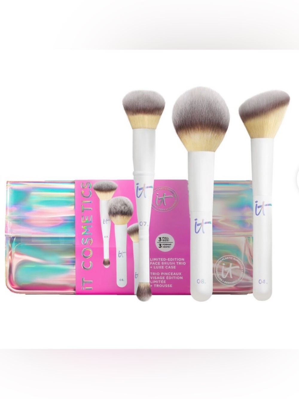 IT Cosmetics Unwrap Your Creativity Makeup Brush Set - trio with case